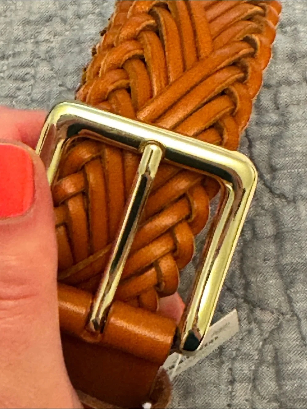 J. Crew- NWT, Italian Braided Leather Belt - Brown - Picture 2 of 6